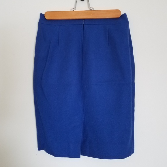 J Crew No. 2 double-serge wool skirt, 00P, Blue - Picture 4 of 8